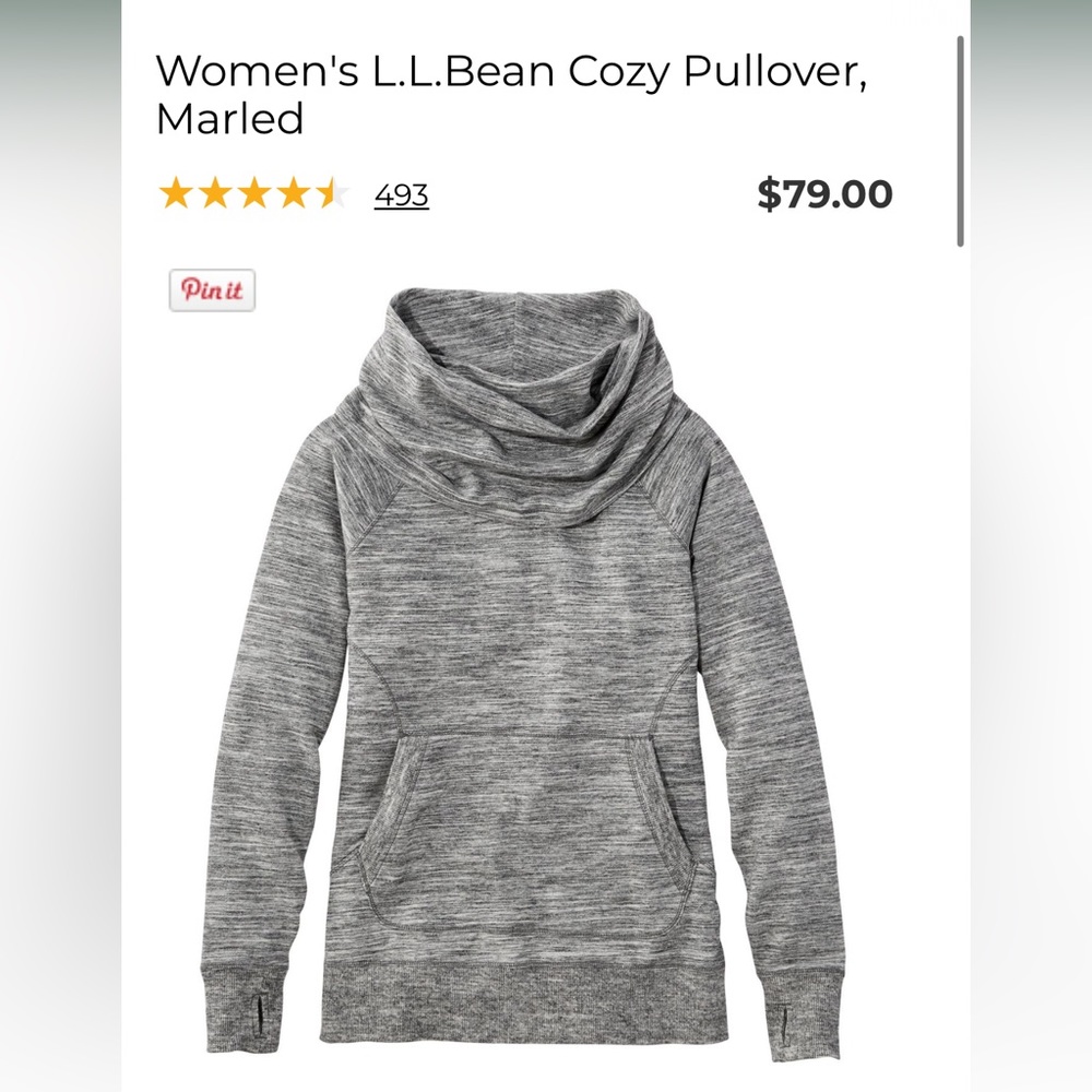 L.L.Bean cozy cowl neck pullover